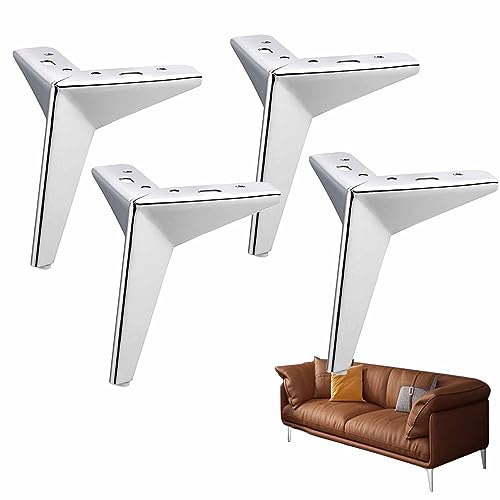 ZGHQHCDRH Möbelbeine, 4er-Pack Möbelfüße aus Metall, dreieckige Couchtischfüße, Ersatzschrankfüße, Moderne Sofa-Stuhl-Stützbeine for Couchtisch, Fernsehschrank, Sofa, Nachttisch(Silvery,13cm(5.1in)) ZGHQHCDRH Möbelbeine, 4er-Pack Möbelfüße aus Metall, dreieckige Couchtischfüße, Ersatzschrankfüße, Moderne Sofa-Stuhl-Stützbeine for Couchtisch, Fernsehschrank, Sofa, Nachttisch(Silvery,13cm(5.1in)) von ZGHQHCDRH