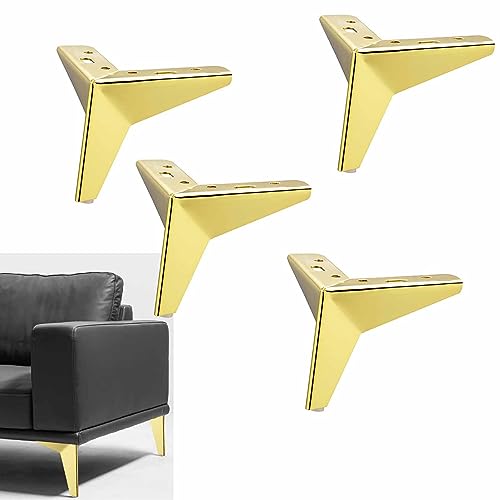 ZGHQHCDRH Möbelbeine, 4er-Pack Möbelfüße aus Metall, dreieckige Couchtischfüße, Ersatzschrankfüße, Moderne Sofa-Stuhl-Stützbeine for Couchtisch, Fernsehschrank, Sofa, Nachttisch(Gold,17cm(6.6in)) ZGHQHCDRH Möbelbeine, 4er-Pack Möbelfüße aus Metall, dreieckige Couchtischfüße, Ersatzschrankfüße, Moderne Sofa-Stuhl-Stützbeine for Couchtisch, Fernsehschrank, Sofa, Nachttisch(Gold,17cm(6.6in)) von ZGHQHCDRH