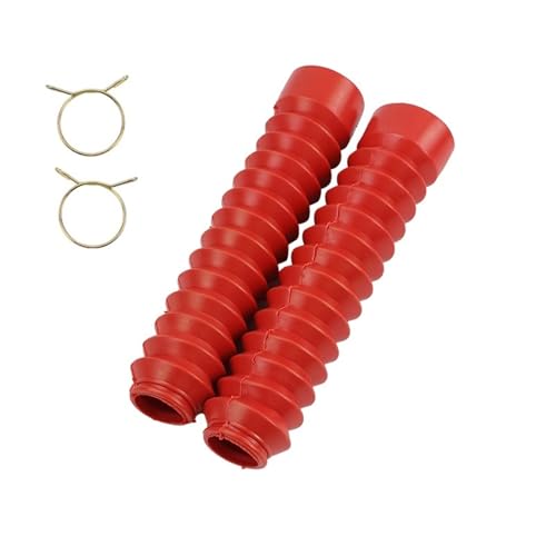 ZGHQHCDRH Motorrad Gabel Fit Für Dirt Pit Bike Off Motorrad Vorderrad Gabel Schock Staub Abdeckungen Gamaschen Stiefel Gummi Protector Boot(Red) von ZGHQHCDRH