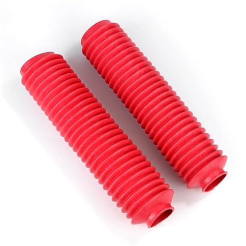 ZGHQHCDRH Motorrad Gabel Passend für Honda, passend für Kawasaki, universelle Motorrad-Vorderradgabel, Staubschutzkappe aus Gummi, Stoßdämpferschutz(Red) von ZGHQHCDRH