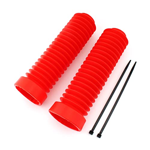 ZGHQHCDRH Motorrad Gabel Passend für Honda ATC 250R 1983-1986 350X ATC 1985-1987 Motorrad-Vorderradgabelabdeckungen Gummigamaschen(Red) von ZGHQHCDRH