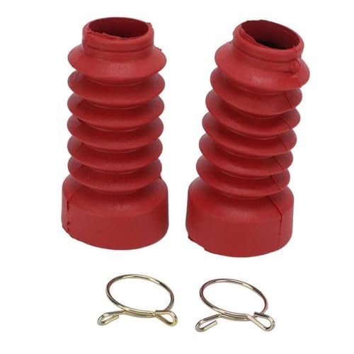 ZGHQHCDRH Motorrad Gabel Vorderradgabel Gamasche Staubschutz vorne wasserdicht passend für Motorrad(Red) von ZGHQHCDRH