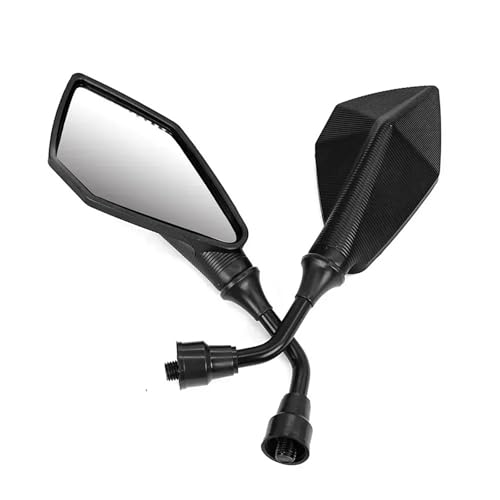 ZGHQHCDRH Motorrad-Seitenspiegel Seitenspiegel Motorrad Rückspiegel Ersatz Teile Roller E-Bike Rückfahr Hilfs Spiegel Modifizierte Zubehör(Black) von ZGHQHCDRH