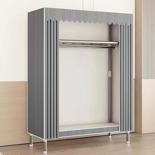 ZGHQHCDRH Multifunktionaler tragbarer Stoffschrank mit Regalen und Kleiderstange zur Aufbewahrung im Schlafzimmer, platzsparende Lösung von ZGHQHCDRH