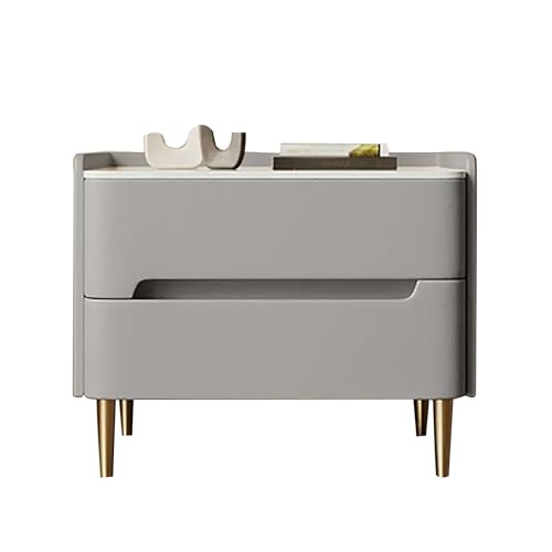 ZGHQHCDRH Nachttisch, Kleiner Nachttisch, Aufbewahrungsorganisator for Möbel, Mini-Kommode, Kommode for Schlafzimmer, Wohnzimmer, Wohnheim, Bauernhaus(Light Gray,45x40x48cm) von ZGHQHCDRH