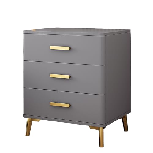 ZGHQHCDRH Nachttisch, Moderne Nachttische, Nachttisch mit Schrank, for Schlafzimmer Stauraum, 3 Schubladen, Kommode for(Gray Board b,40x40x60cm) von ZGHQHCDRH