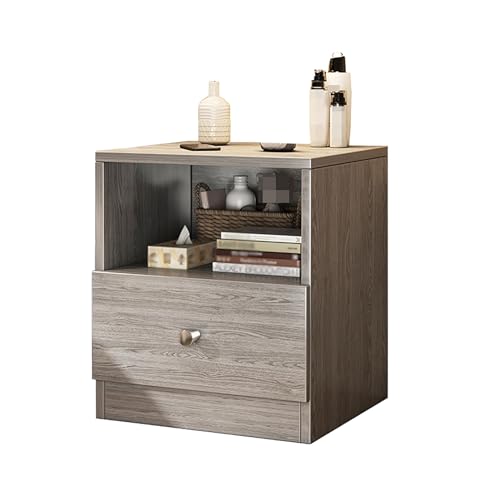 ZGHQHCDRH Nachttische aus Holz, Nachttische for kleine Räume, Eck-Beistelltisch aus Holz mit Stauraum for Schlafzimmer, Kommode for Schlafzimmer(A) von ZGHQHCDRH