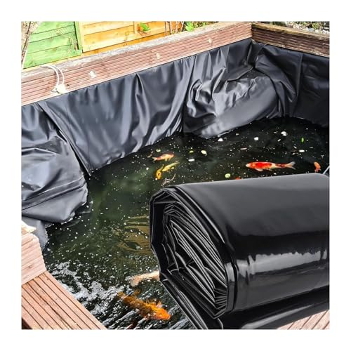 ZGHQHCDRH Polyethylen-Kunststoff, Feuchtigkeitsbeständige Membran-Polyethylen-Kunststofffolie, Teichauskleidung for wasserdichte Landschaftsbäche im Freien(5x7m(16.4x23ft)) von ZGHQHCDRH