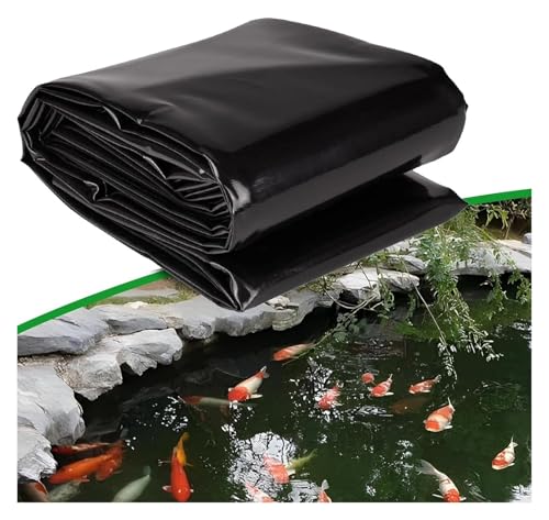 ZGHQHCDRH Polyethylen-Kunststoff, Garten-Pool-Membran, langlebige Teichauskleidung, Polyethylenfolie, Teichplane, schwarz(10x15m(32.8x49.2ft)) von ZGHQHCDRH