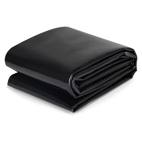 ZGHQHCDRH Polyethylen-Kunststoff, Schwarze Flexible Poolmembran aus Gummi – for die Landschaftsgestaltung von Fischteichen, Teichauskleidung, 0,2 mm Dicke Plane(5x7m(16.4x23ft)) von ZGHQHCDRH
