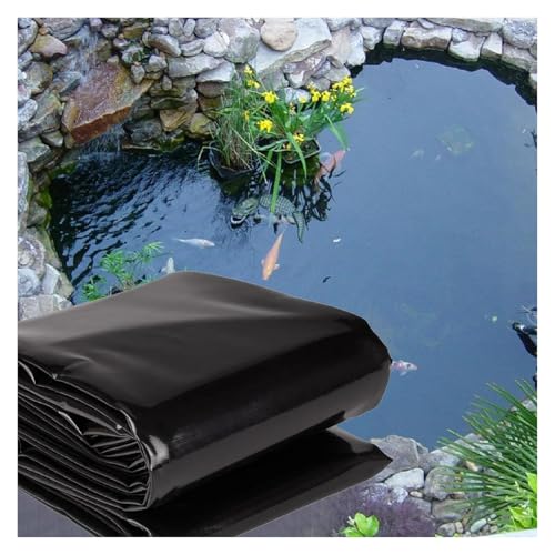 ZGHQHCDRH Polyethylen-Kunststoff, Schwarze Flexible Teichfolie | Feuchtigkeitsbeständige Membran-Polyethylen-Kunststofffolie | Robuste Unterlage for den Garten(7x12m(23x39.3ft)) von ZGHQHCDRH