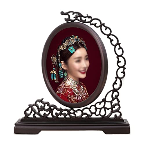 ZGHQHCDRH Retro-Bilderrahmen, Klassischer runder Bilderrahmen im chinesischen Stil, chinesischer Stil, Retro-Stil ZGHQHCDRH Retro-Bilderrahmen, Klassischer runder Bilderrahmen im chinesischen Stil, chinesischer Stil, Retro-Stil von ZGHQHCDRH