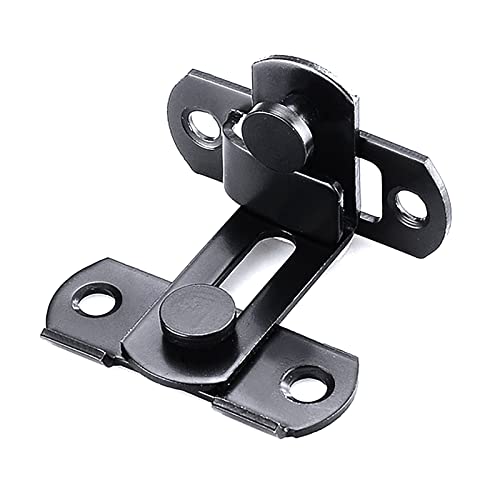 ZGHQHCDRH Riegel, Schwarzer 90°-Schieberiegel, Türriegel, Vintage-Türschnalle, Schieberiegel for Fenster, Schranktüren, Schlösser mit Hardware, 2er-Pack(Black) von ZGHQHCDRH