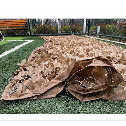 ZGHQHCDRH Sand Camo Schattennetz – 60% UV-Schutz for Garten, Auto, Pool – langlebiges Doppellagiges Gerät, atmungsaktives Outdoor-Vordach(2x9meters) von ZGHQHCDRH