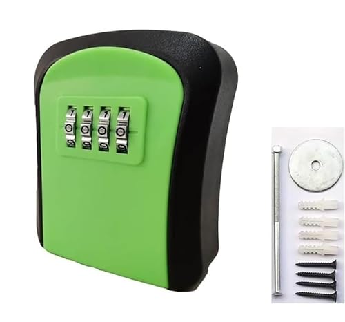 ZGHQHCDRH Schlüsselsicherung, Kombinationsschlüsselschrank, Schlüsselsafe zur Wandmontage, großer interner Stauraum for Haus- oder Büroschlüssel(Green) von ZGHQHCDRH