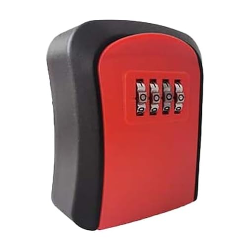 ZGHQHCDRH Schlüsselsicherung, Kombinationsschlüsselschrank, Schlüsselsafe zur Wandmontage, großer interner Stauraum for Haus- oder Büroschlüssel(Red) von ZGHQHCDRH
