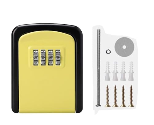 ZGHQHCDRH Schlüsselsicherung, Passwort-Schlüsselbox, wetterfeste Schlüsselsafe-Box, geeignet for Zuhause, Fabrik, Dekorationsunternehmen, Geschenk zur Schlüsselaufbewahrung auf der Baustelle(Yellow) ZGHQHCDRH Schlüsselsicherung, Passwort-Schlüsselbox, wetterfeste Schlüsselsafe-Box, geeignet for Zuhause, Fabrik, Dekorationsunternehmen, Geschenk zur Schlüsselaufbewahrung auf der Baustelle(Yellow) von ZGHQHCDRH