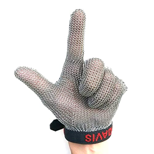 ZGHQHCDRH Schnittschutzhandschuhe, Schnittfeste Handschuhe aus Edelstahl, Sicherheitshandschuhe for Metzger, Arbeitsschutzhandschuhe for Herren und Damen im Baumarkt(1pcs/L) von ZGHQHCDRH