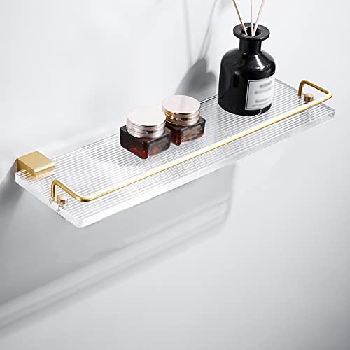 ZGHQHCDRH Schwebendes Aufbewahrungsregal zur Wandmontage for Kosmetika, Handtücher und Gewürze – 50 cm robuster Organizer, platzsparendes Design(50cm no Rod) von ZGHQHCDRH