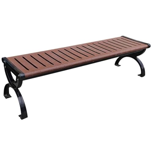 ZGHQHCDRH Stabile Gartenbank ohne Rückenlehne for den Außenbereich, 120–150 cm, for Terrasse, Rasen, Pool, Park und Eingangsbereich(120cm) von ZGHQHCDRH