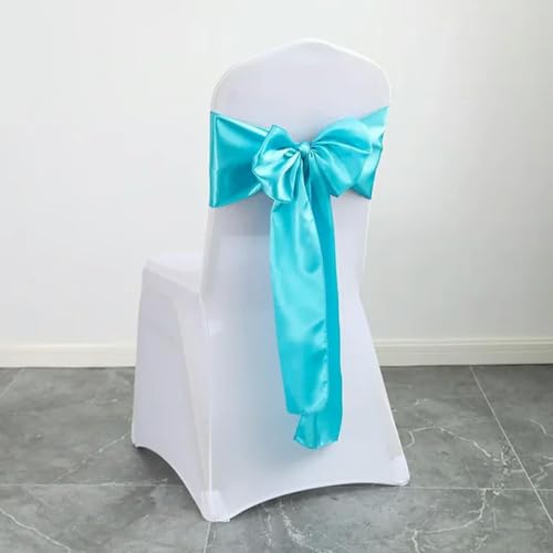 ZGHQHCDRH Stuhl-Schleifen, 20 Stück Satin-Stuhlschärpen, Krawatten, Schleifen, Esszimmerstühle, Schärpen for Hochzeit, Veranstaltung, Party, Zeremonie, Bankett, Stuhldekoration(Lake Blue) von ZGHQHCDRH