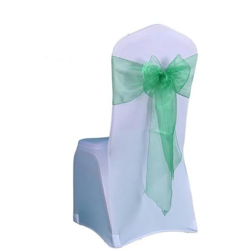 ZGHQHCDRH Stuhl-Schleifen, 25 Teile/los Neue Hochzeit Organza Stuhl Schärpe Bogen Stuhl Abdeckung Bankett Hochzeit Party Dekoration Organza Schärpen(Green) von ZGHQHCDRH