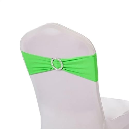 ZGHQHCDRH Stuhl-Schleifen, Stuhlschärpen, 100 Stück goldenes Spandex-Stuhlband mit Schnalle, Spandex-Schärpen, Stuhlschärpe for Stuhlhussen, Hochzeitsdekoration(Green) von ZGHQHCDRH