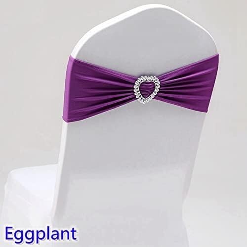ZGHQHCDRH Stuhl-Schleifen, Stuhlschärpen, Spandex-Stuhlschärpe, Hochzeitsstuhlband for Stuhlhussen, Dekoration, Party, Abendessen, Bankett-Stuhlschärpe(Purple) von ZGHQHCDRH