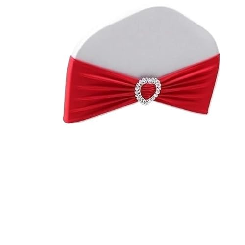 ZGHQHCDRH Stuhl-Schleifen, Stuhlschärpen, Spandex-Stuhlschärpe, Hochzeitsstuhlband for Stuhlhussen, Dekoration, Party, Abendessen, Bankett-Stuhlschärpe(Red) von ZGHQHCDRH