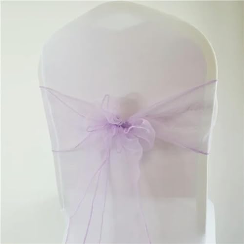 ZGHQHCDRH Stuhlschleifen, (50/100 Stück) Organza-Stuhlschärpen mit Schleife for Hochzeit, Event, Party, Bankett, Hoteldekoration, Outdoor-Party, Stuhldekoration, Zubehör(Lavender,10pcs) von ZGHQHCDRH