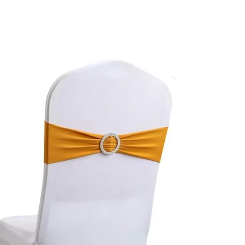 ZGHQHCDRH Stuhlschleifen， 10 Teile/Satz Band Bowknot Hotel Multifunktions Einfarbig Esszimmer Stuhl Schärpen Hochzeit Bankett Party Hote Home Decor-10 pc(Gold) von ZGHQHCDRH