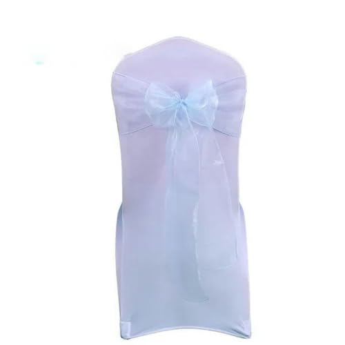 ZGHQHCDRH Stuhlschleifen， 25 Teile/los Neue Hochzeit Organza Stuhl Schärpe Bogen Abdeckung Bankett Party Dekoration Schärpen(Blue Sky) von ZGHQHCDRH