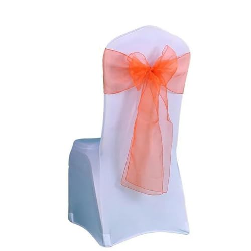 ZGHQHCDRH Stuhlschleifen， 25 Teile/los Neue Hochzeit Organza Stuhl Schärpe Bogen Abdeckung Bankett Party Dekoration Schärpen(Orange) von ZGHQHCDRH