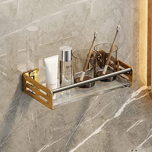 ZGHQHCDRH Wandmontierter Duschkorb aus Kupfer, stilvoller Handtuch-Aufbewahrungskorb for das Badezimmer(Black D,1 Layer 30Cm) von ZGHQHCDRH