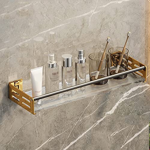 ZGHQHCDRH Wandmontierter Duschkorb aus Kupfer, stilvoller Handtuch-Aufbewahrungskorb for das Badezimmer(Black D,1 Layer 50Cm) von ZGHQHCDRH