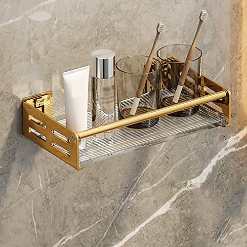 ZGHQHCDRH Wandmontierter Duschkorb aus Kupfer, stilvoller Handtuch-Aufbewahrungskorb for das Badezimmer(D,1 Layer 30Cm) von ZGHQHCDRH
