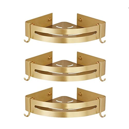 ZGHQHCDRH Wandmontiertes Aluminium-Lagerregal for Gel-, Shampoo- und Küchengewürzflaschen(Corner Shelf 3) von ZGHQHCDRH