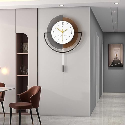 ZGHQHCDRH Wanduhr, Unregelmäßige runde Acryl-Wanduhr – Moderne Pendel-Wanduhr mit geräuschlosem batteriebetriebenem Design, for Wohnzimmer-Wanddekoration von ZGHQHCDRH