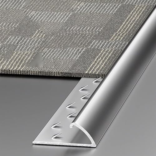ZGHQHCDRH Z-Typ Aluminium-Übergangsleiste - 90 cm Lange Teppichkantenleiste for Holz zu Teppich/Fliesen(Silver) von ZGHQHCDRH