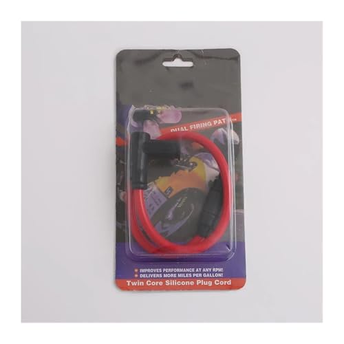ZGHQHCDRH Zündkerzen Universal Motorrad Zündspule Zündkerze Iridium Power Kabel Für Dirt Bike Go Kart ATV Roller Moped(Red) von ZGHQHCDRH