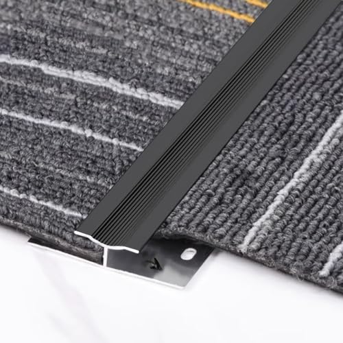 ZGHQHCDRH rutschfeste Aluminium-Übergangsleiste for Teppich und Boden, 90 cm – langlebiger Kantenschutz for Glatte Bodenübergänge(Black) von ZGHQHCDRH
