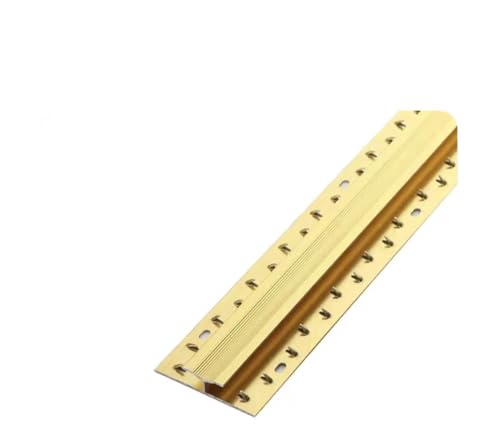 ZGHQHCDRH rutschfeste Aluminium-Übergangsleiste for Teppich und Boden, 90 cm – langlebiger Kantenschutz for Glatte Bodenübergänge(Gold) von ZGHQHCDRH