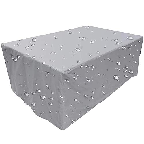 ZGHQHCDRH wasserdichte Oxford 210D Terrassentischabdeckung, UV-Regen- und staubabweisender Schutz für Gartenmöbel, Sofas und Liegestühle, 200 x 200 x 85 cm, Gartenmöbelabdeckung von ZGHQHCDRH