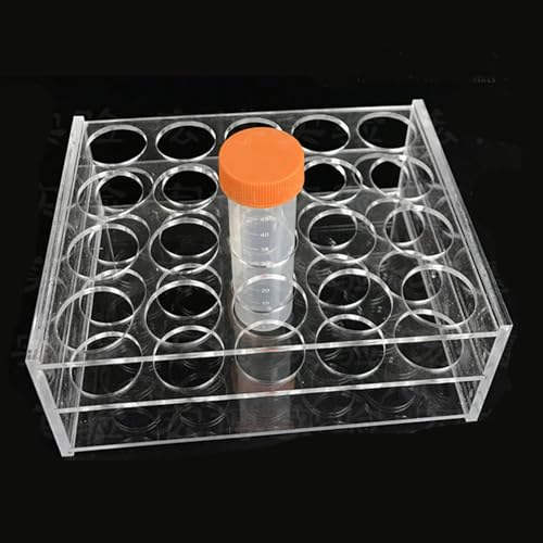 Zentrifugenröhrchengestell aus klarem organischem Glas for 50 ml, 100 ml, 250 ml Reagenzgläser – PMMA-Halter for Schullabore, 1 Stück(250ml 4holes) von ZGHQHCDRH