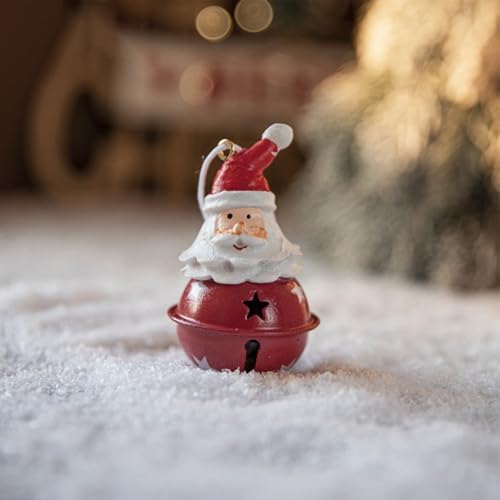 festlicher Schmuck, Aufwendig gestaltete Metallstatuen, Jingle Bell als Weihnachtsbaumdekoration, Festliche Dekoration(Santa Claus S) von ZGHQHCDRH