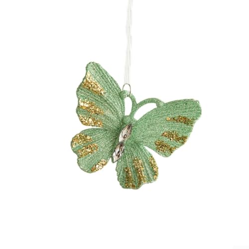 festlicher Schmuck, Einfach aufzuhängende grüne Ornamente schmücken Ihr Zuhause for die Weihnachtszeit(Butterfly) von ZGHQHCDRH