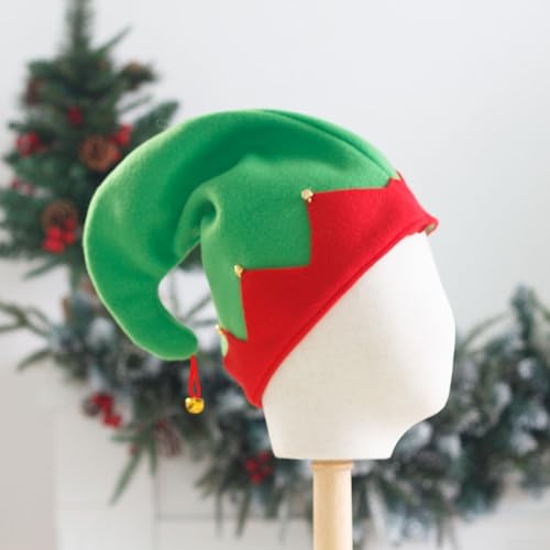 festlicher Schmuck, Glocken läuten und Heben Sich. Lustige Weihnachtsmützen aus rotem grünem Samt, perfekt for die Feiertage festlicher Schmuck, Glocken läuten und Heben Sich. Lustige Weihnachtsmützen aus rotem grünem Samt, perfekt for die Feiertage von ZGHQHCDRH