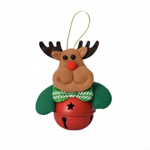 festlicher Schmuck, Stabiler Weihnachtsglockenschmuck mit Eisenrahmen for Baum- und Tischdekorationen(Reindeer B) von ZGHQHCDRH