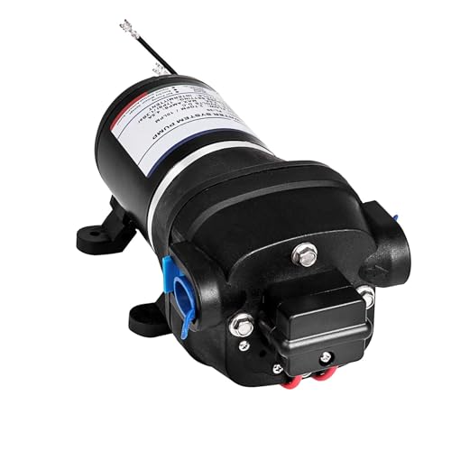 12V Membran Wasserpumpe 10L/Min 17PSI 17L/Min 40PSI Hochdruck Automatische Selbstansaugende Nebel Booster Pumpe Auto Marine(FL-30 10L 17PSI) von ZGJIAJU