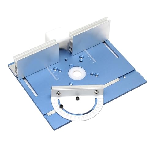 1Set Router Tisch Insert Platte Holzbearbeitung Werkzeug Aluminium Legierung Mit Gehrung Gauge For DIY Werkbank Präzise Einfach von ZGJIAJU